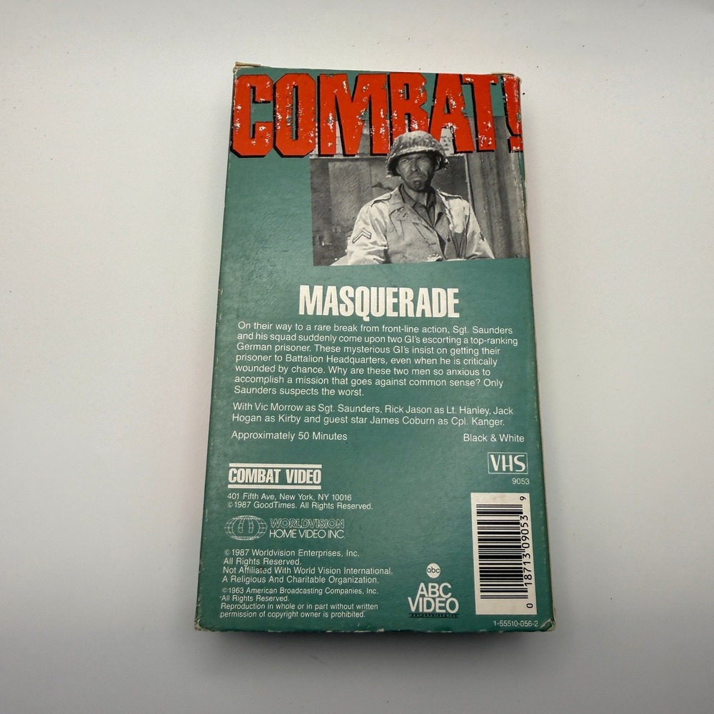 Combat! Masquerade VHS Vic Morrow James Coburn Episode 3 WWII TV Series 9053 - Picture 3 of 5